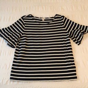 J. Crew Peplum Sleeved Top